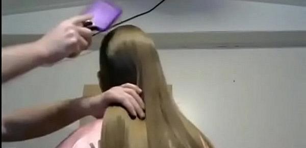  silky hair pulling and brushing long hair hair 2